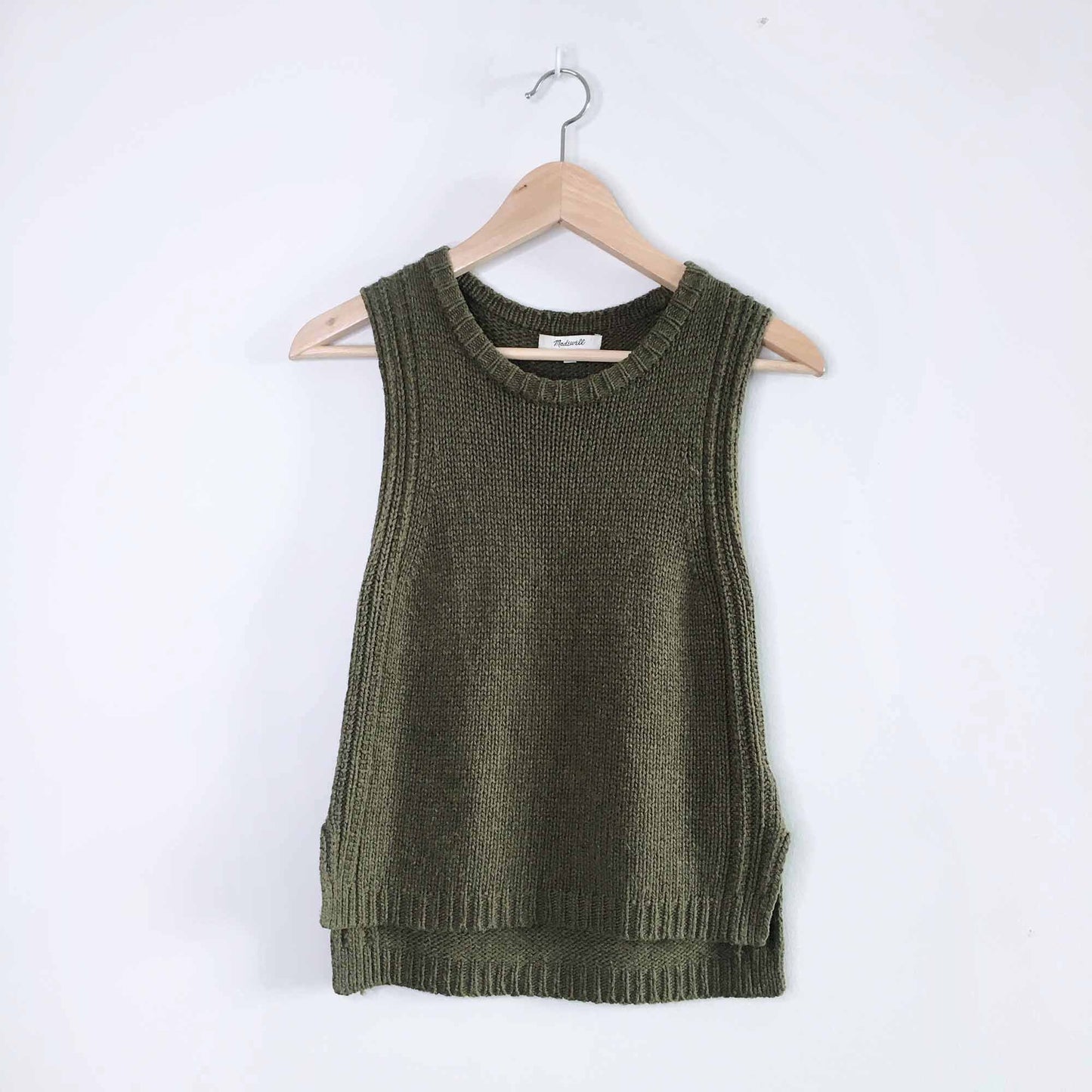 Madewell Hannah sleeveless hi lo knit vest - size xs