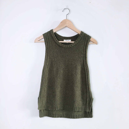 Madewell Hannah sleeveless hi lo knit vest - size xs
