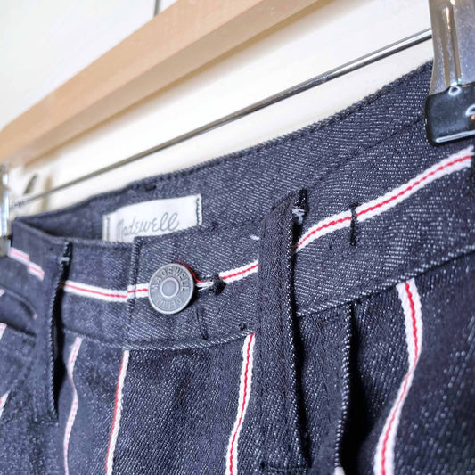 madewell high rise cali demi-boot jeans in elsie stripe - size 26