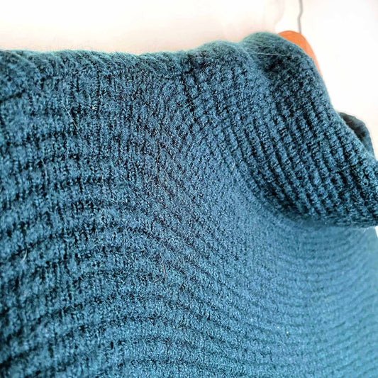 madewell southfield mockneck wool-blend waffle sweater - size medium