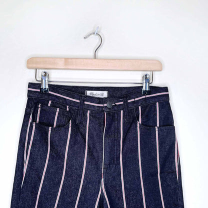 madewell high rise cali demi-boot jeans in elsie stripe - size 26