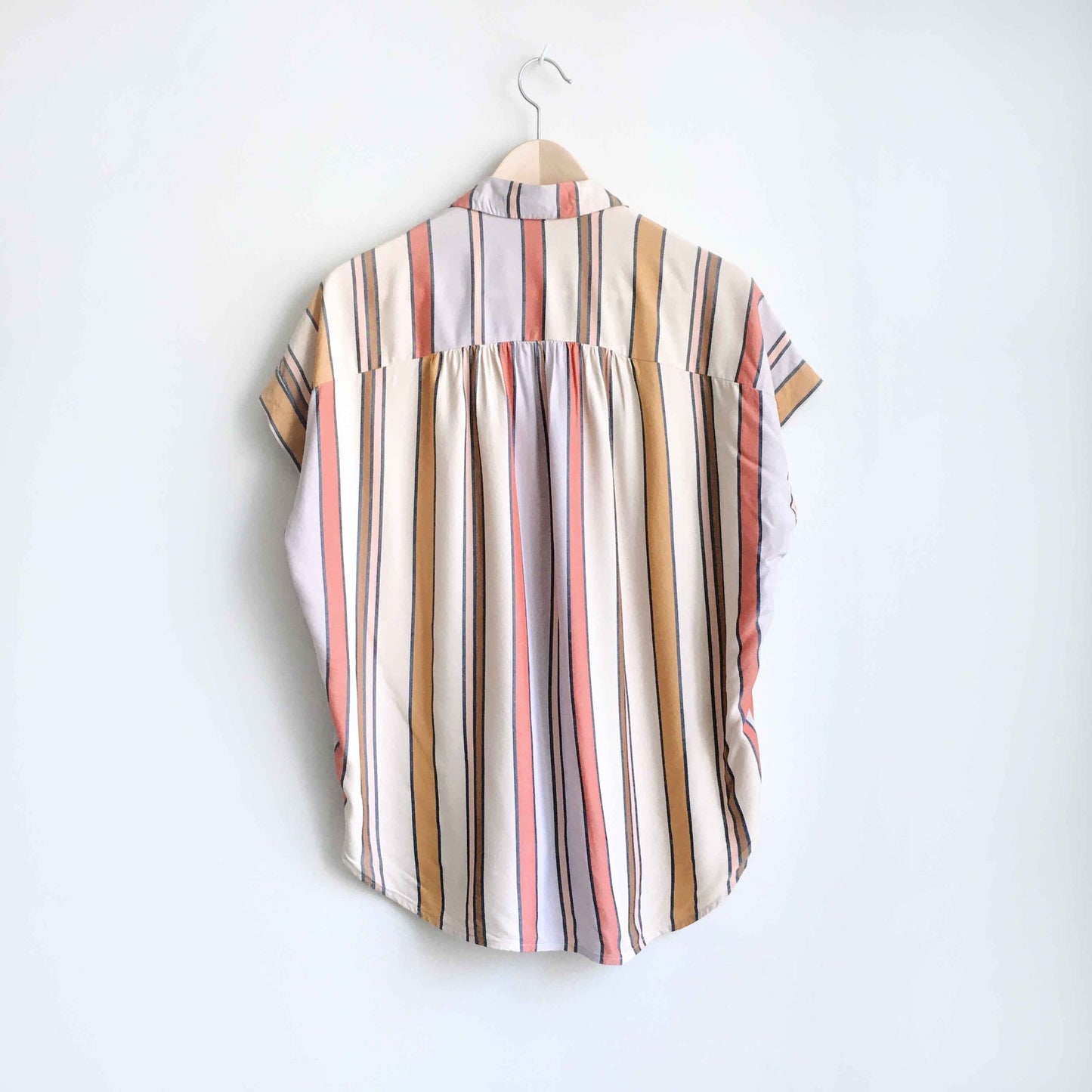 madewell central button down shirt in towel stripe - size xs