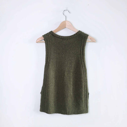 Madewell Hannah sleeveless hi lo knit vest - size xs