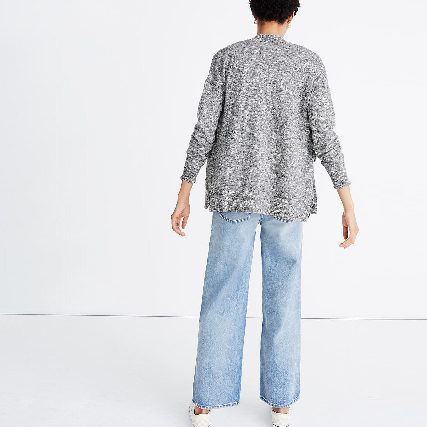 madewell marled bradley cardigan sweater - size large