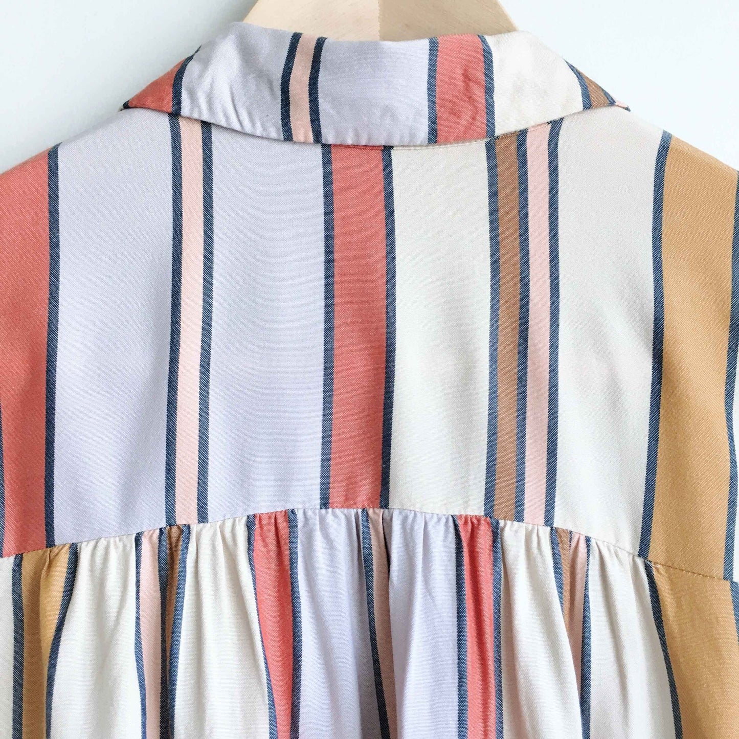 madewell central button down shirt in towel stripe - size xs
