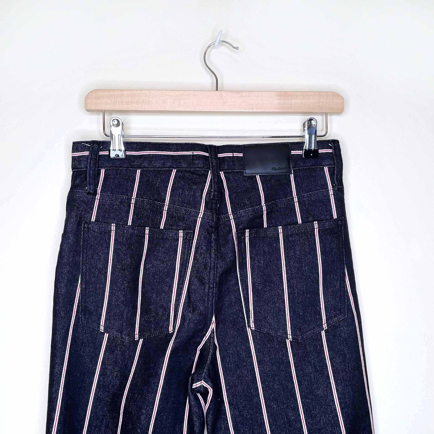 madewell high rise cali demi-boot jeans in elsie stripe - size 26