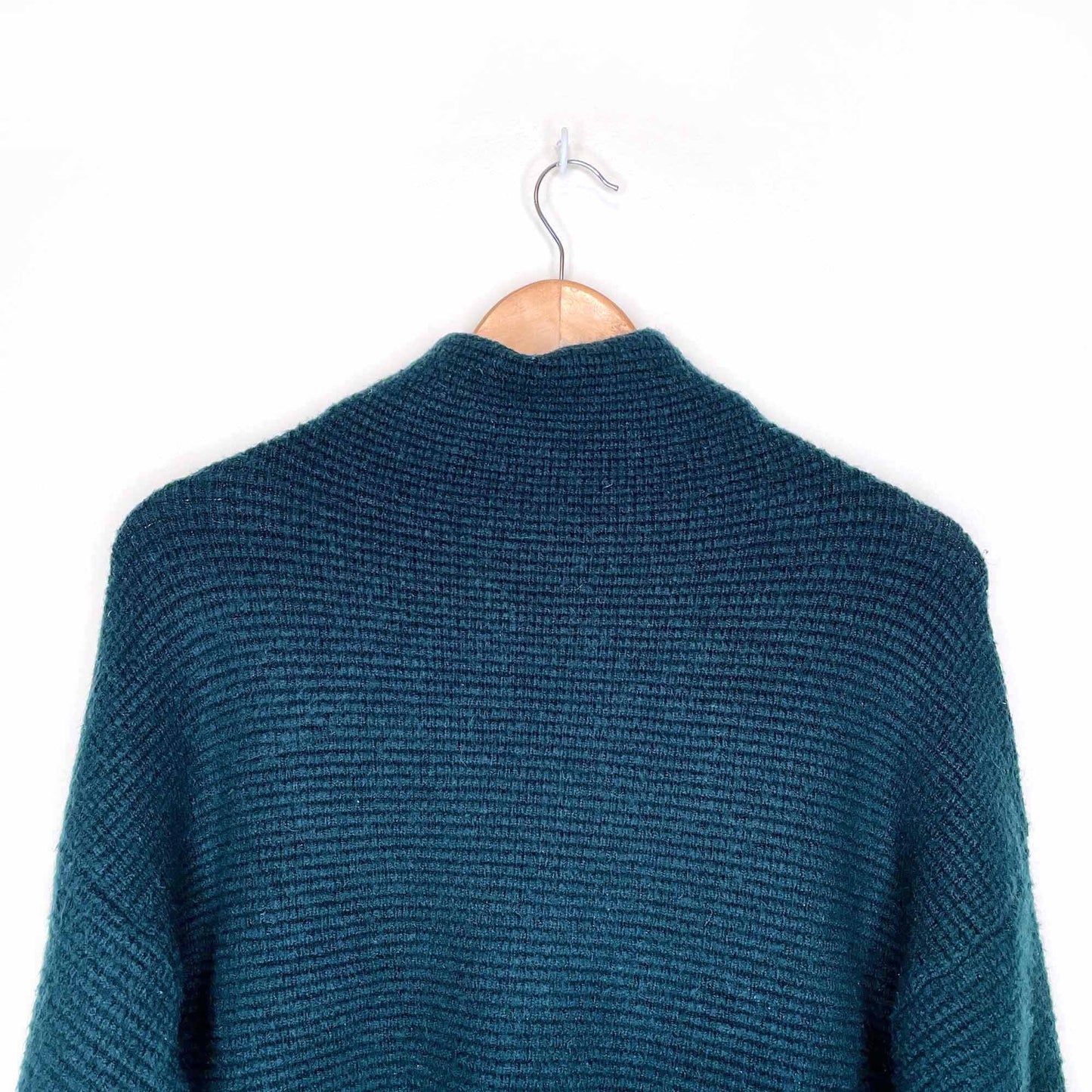 madewell southfield mockneck wool-blend waffle sweater - size medium