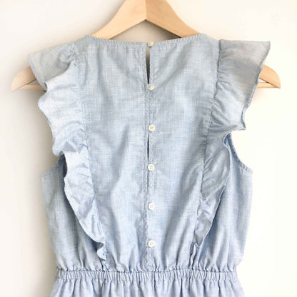 Madewell Bellflower ruffle chambray dress - size 0