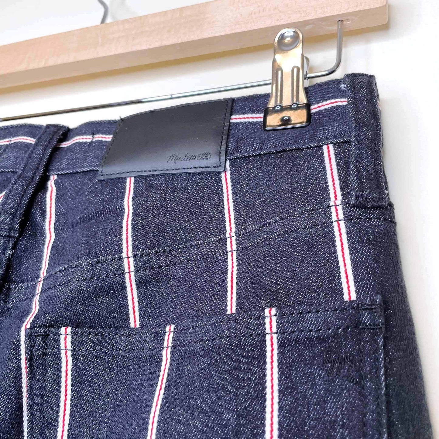 madewell high rise cali demi-boot jeans in elsie stripe - size 26