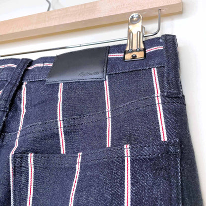 madewell high rise cali demi-boot jeans in elsie stripe - size 26