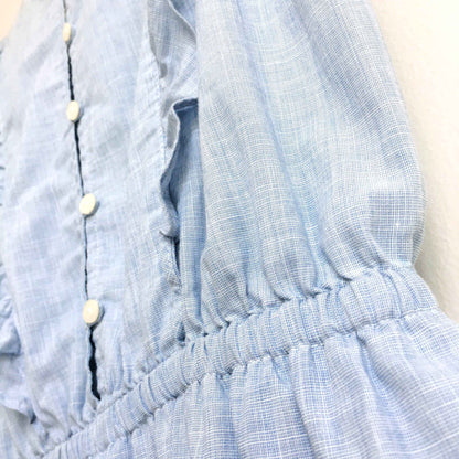 Madewell Bellflower ruffle chambray dress - size 0