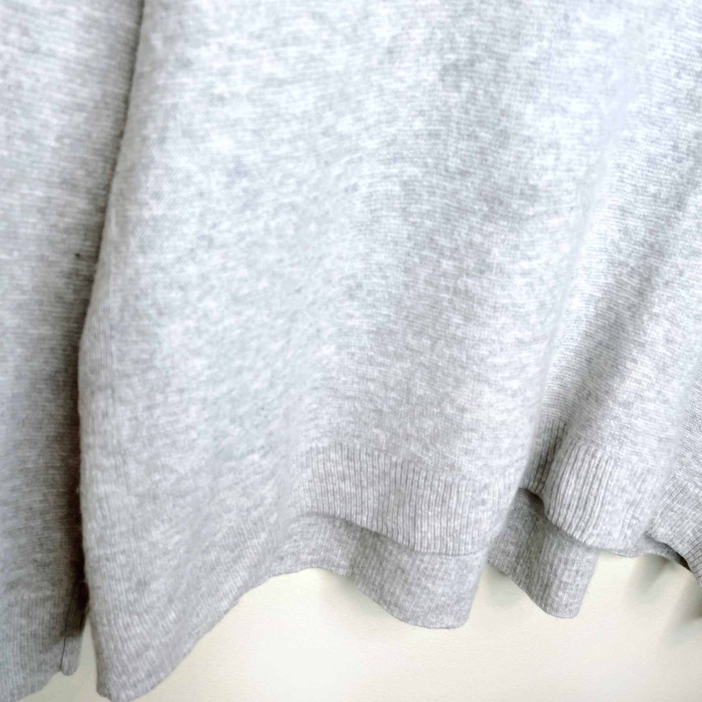 madewell oversized wool-alpaca blend v-neck grey sweater - size small