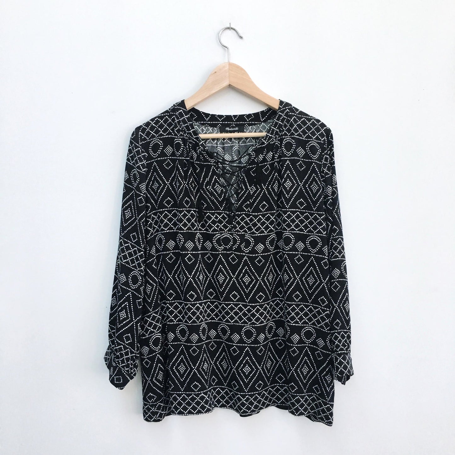 Madewell lace-up Caravan blouse - size Small