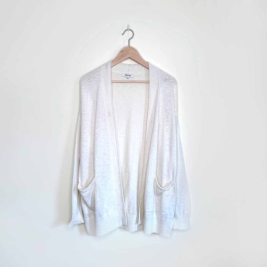 madewell marled bradley cardigan sweater - size large
