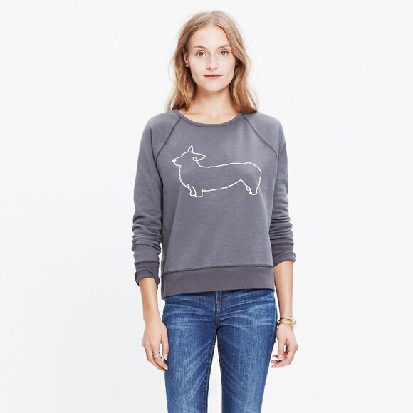 Madewell Corgi Sweatshirt - size xxs