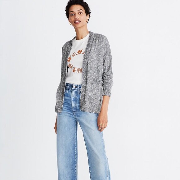 madewell marled bradley cardigan sweater - size large