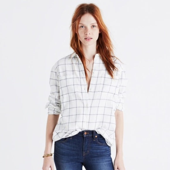 Madewell Classic Ex-Boyfriend Flannel - size xxs
