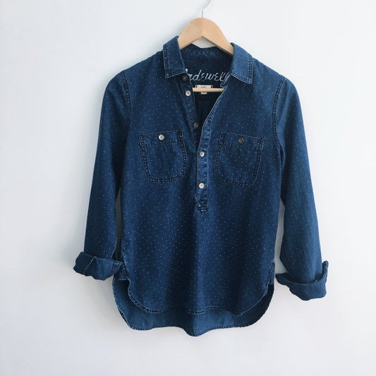 Madewell Popover with polka dots - size xs