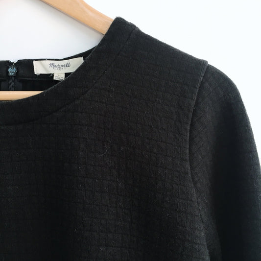 Madewell Cropped Quilted Sweatshirt - size Large