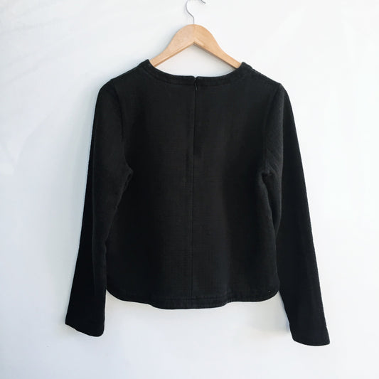 Madewell Cropped Quilted Sweatshirt - size Large