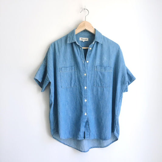 Madewell short sleeve button down - size xs