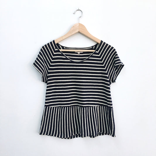 Madewell swing panel tee in stripe - size xs
