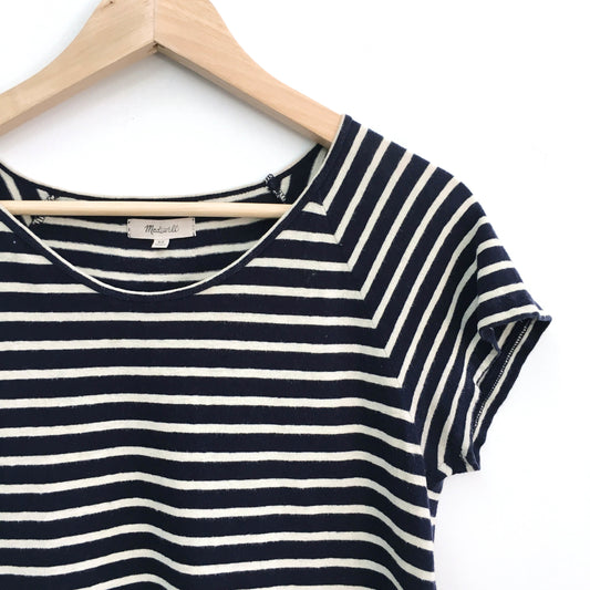 Madewell swing panel tee in stripe - size xs