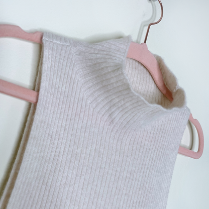 maeve 100% cashmere sleeveless mock neck sweater - size medium