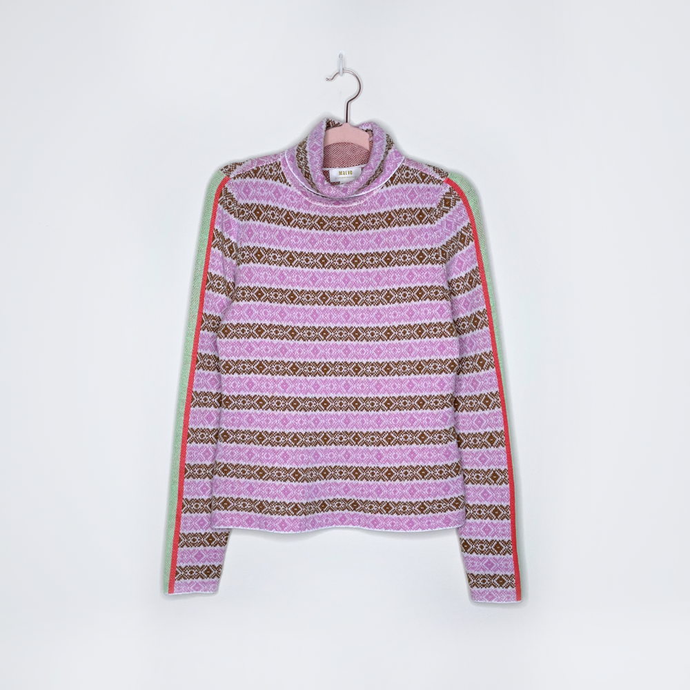 maeve ski slope nordic turtleneck sweater - size xs