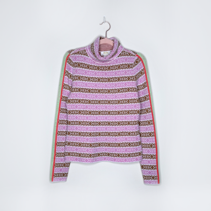 maeve ski slope nordic turtleneck sweater - size xs