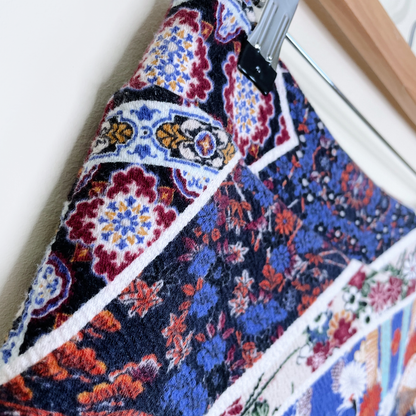 maeve vianna stretch knit asian crane pencil skirt - size medium