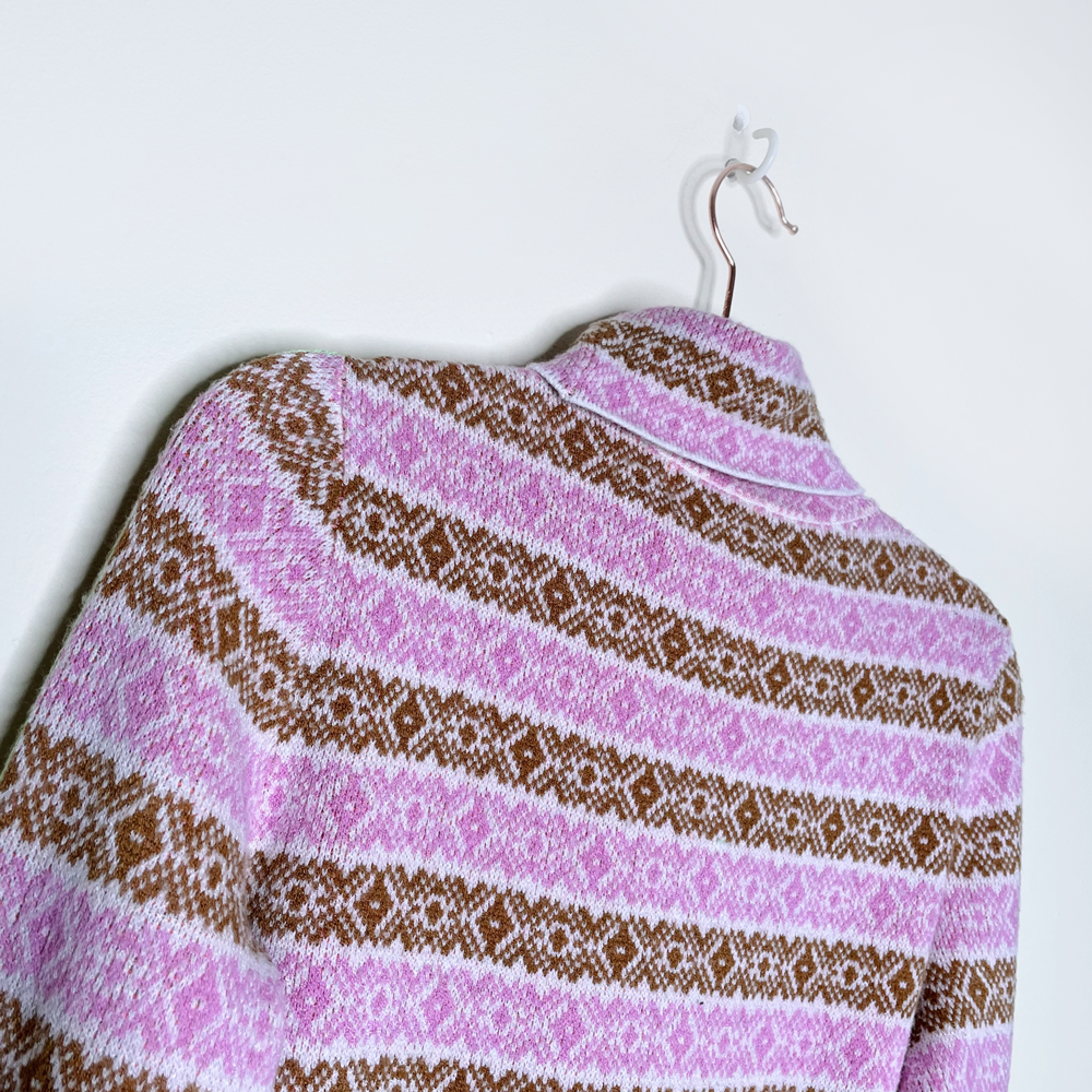 maeve ski slope nordic turtleneck sweater - size xs