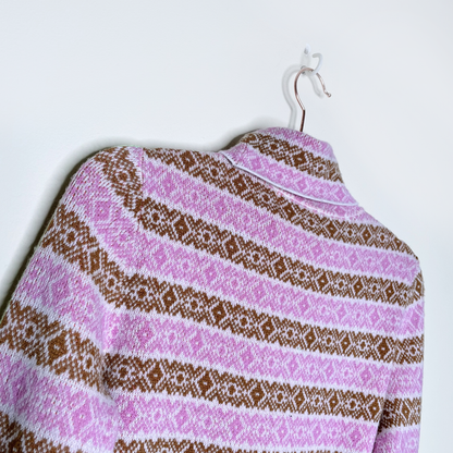 maeve ski slope nordic turtleneck sweater - size xs