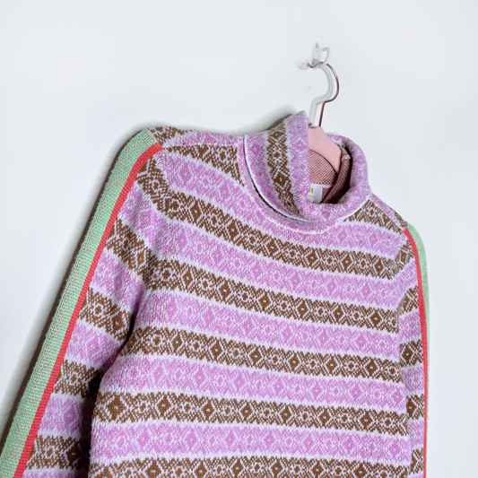 maeve ski slope nordic turtleneck sweater - size xs