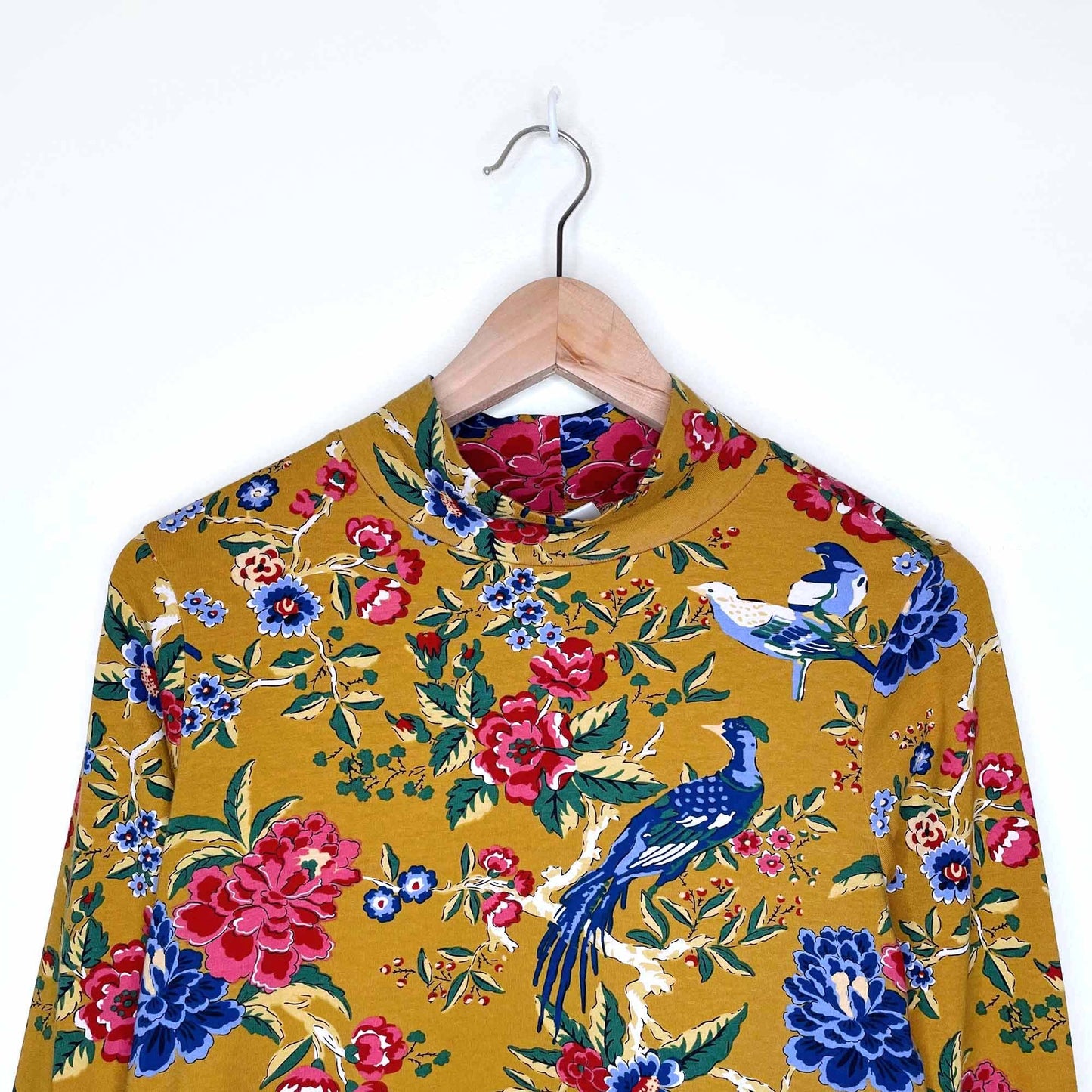 maeve minuit lightweight mockneck long sleeve top - size small