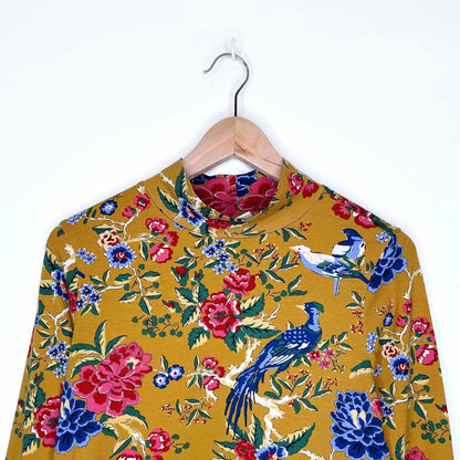 maeve minuit lightweight mockneck long sleeve top - size small