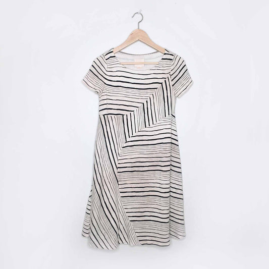 maeve stripestack a-line t-shirt dress - size small