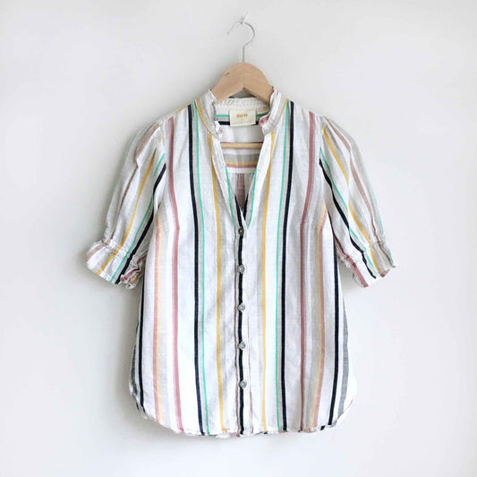 Maeve Alisa striped cotton button down - size 2