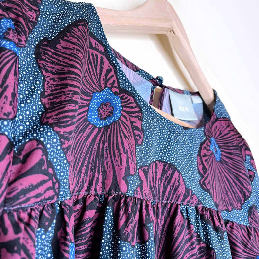 maeve poppy floral babydoll blouse - size 10