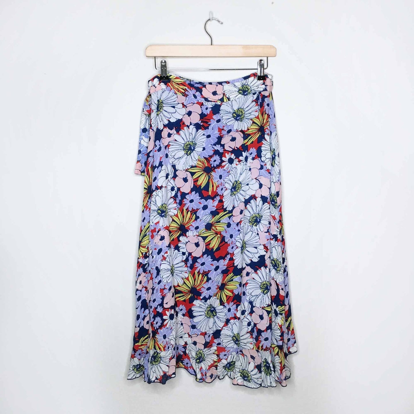 Maeve Sybil floral midi wrap skirt - size xs