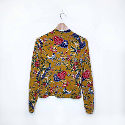 maeve minuit lightweight mockneck long sleeve top - size small