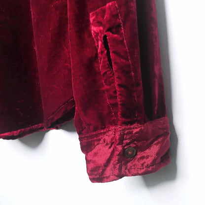 Maeve Anthropologie red velvet button down shirt - size 8