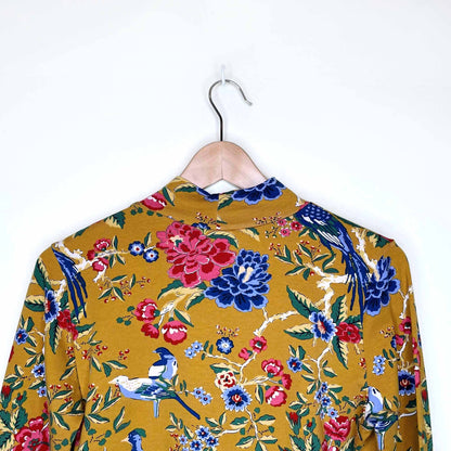 maeve minuit lightweight mockneck long sleeve top - size small