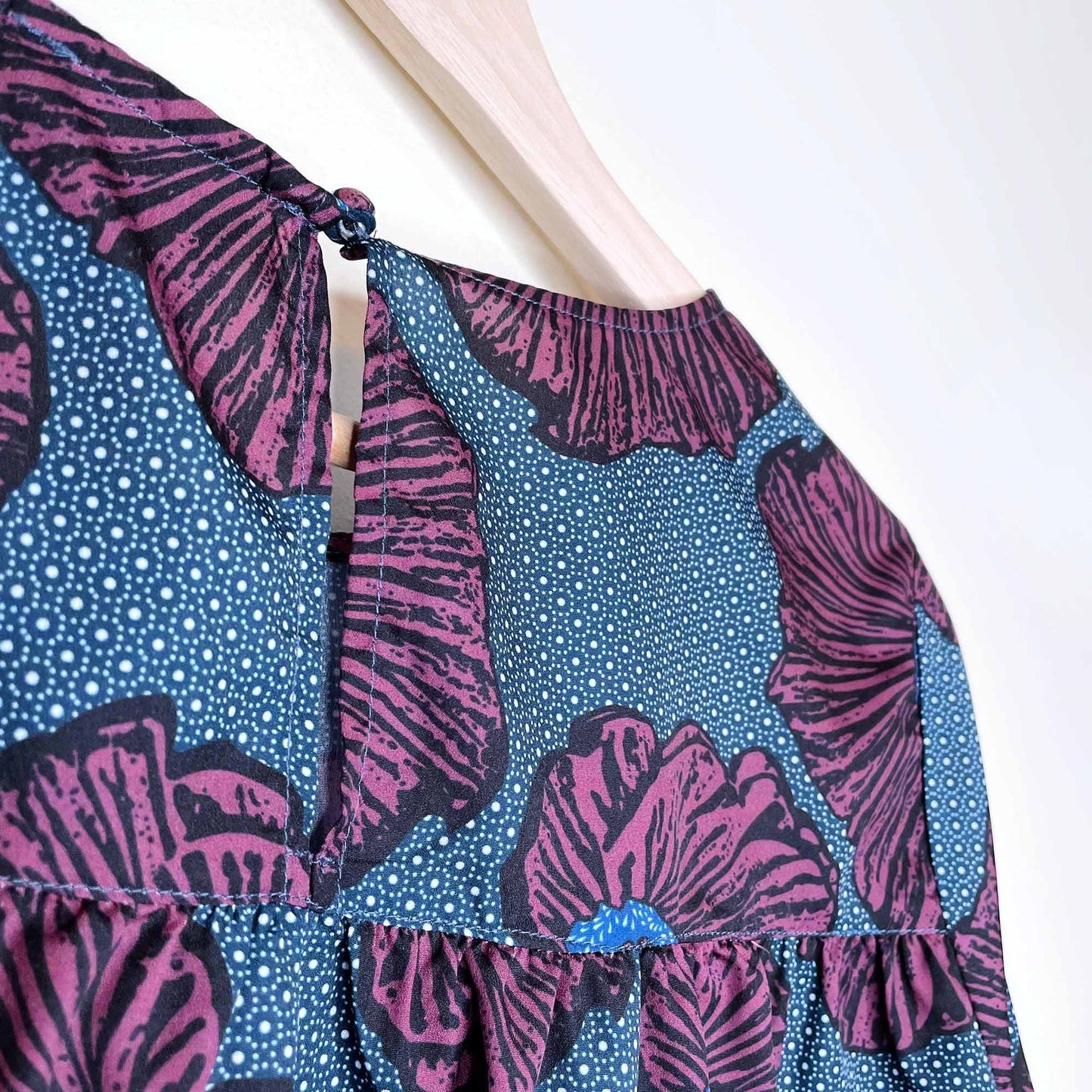 maeve poppy floral babydoll blouse - size 10