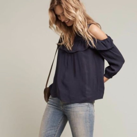 Maeve Brearly Open Shoulder Top - size 8
