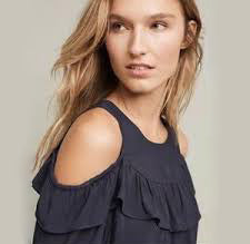 Maeve Brearly Open Shoulder Top - size 8