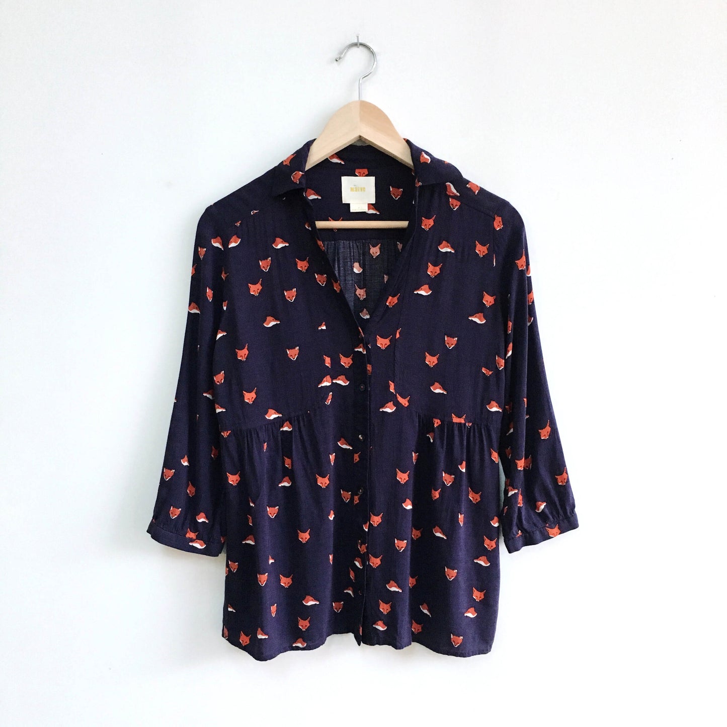 Maeve Woodland Walk Fox Blouse - size 4