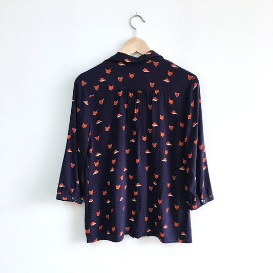 Maeve Woodland Walk Fox Blouse - size 4