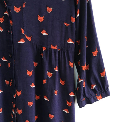 Maeve Woodland Walk Fox Blouse - size 4