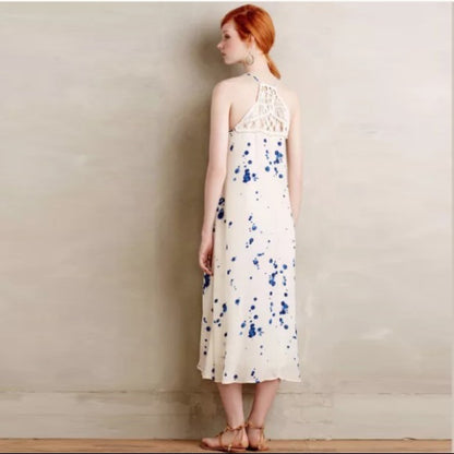 Maeve Inkdrop Midi Dress - size xs